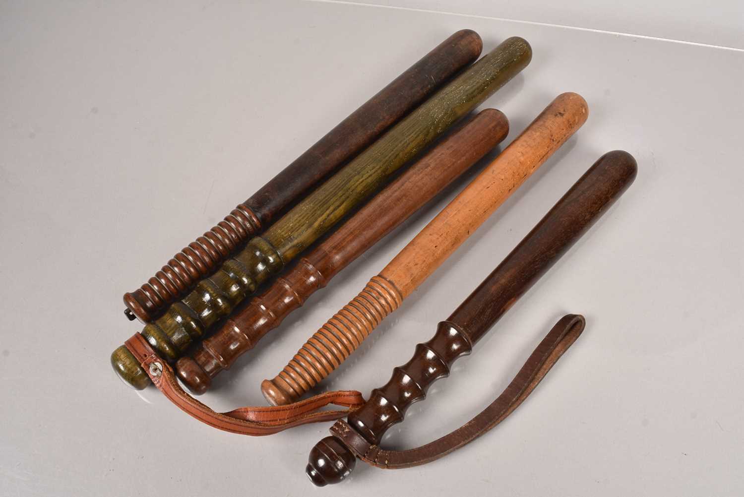 Lot 336 - A group of five unstamped wooden Police