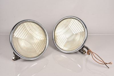 Lot 347 - A pair of Vintage C.M Hall Lamp Co Car Head Lamps