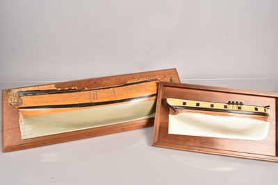 Lot 424 - Two wall hanging half model of a ship