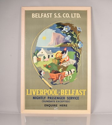 Lot 427 - Belfast Steamship Company Night and Day poster