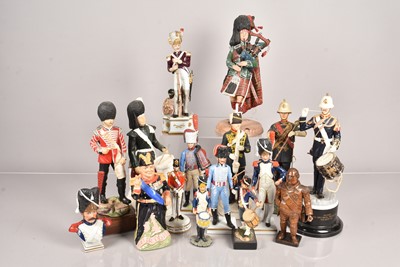 Lot 445 - An assortment of ceramic military figures