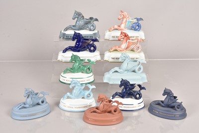 Lot 446 - An assortment ceramic Royal Tournament Figures