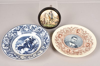 Lot 453 - A Sarreguemines Napoleon plate