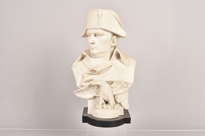 Lot 455 - A cast resin/marble bust of Napoleon with Imperial Eagle