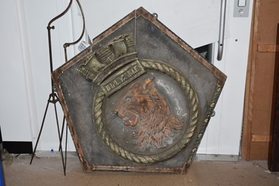 Lot 485 - A large Ship's Plaque for HMS Implacable (R86)