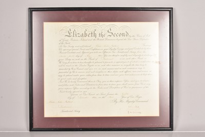 Lot 490 - An Elizabeth II Military Commission