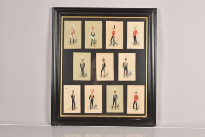 Lot 501 - Eleven small watercolour's of Military Uniforms