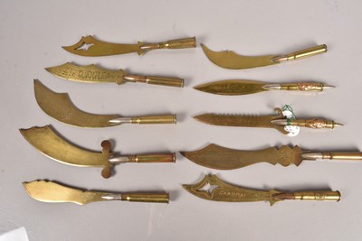 Lot 517 - A collection of trench art letter openers