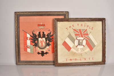 Lot 536 - Two WWI Embroideries