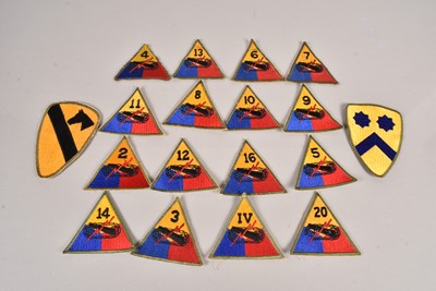 Lot 619 - A collection of Armoured Division Insignia