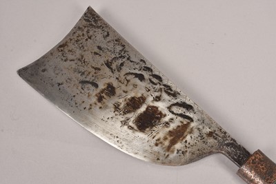 Lot 672 - An Indian Naga Dao Chopper Axe