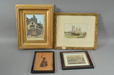 Lot 424 - Four framed works