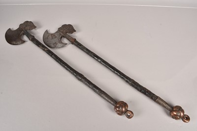 Lot 689 - A pair of Indo Persian Battle Axes