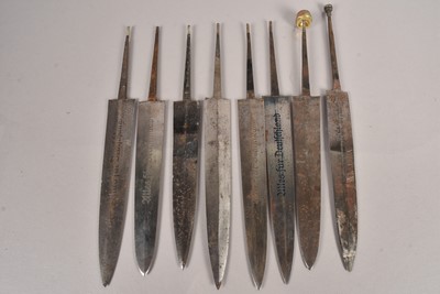 Lot 704 - A group of eight German dagger blades