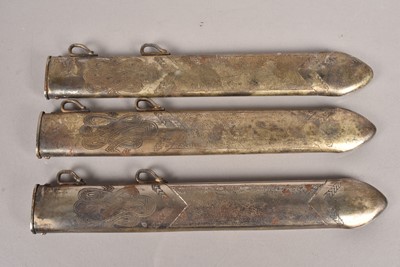 Lot 709 - Three German Officer's RAD Dagger Scabbards