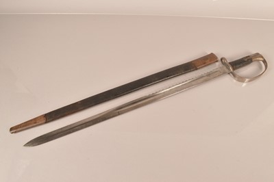 Lot 769 - A British 1879 Artillery Sawback bayonet and scabbard