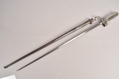 Lot 773 - A German Captured French 1886 Lebel bayonet and scabbard