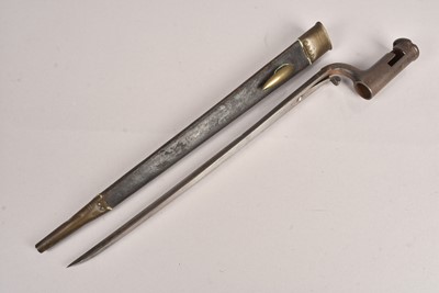 Lot 778 - A British Pattern 1840 Constabulary Carbine socket bayonet