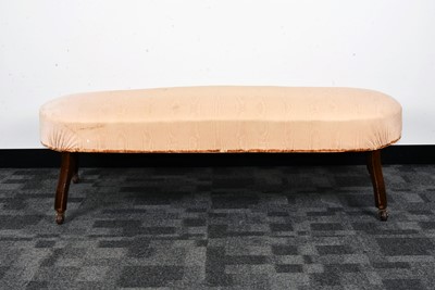 Lot 51 - An Edwardian upholstered shaped long stool