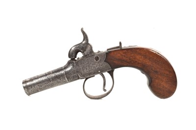 Lot 818 - A 19th Century Boxlock Percussion Pocket Pistol by Ebdon of Bridport