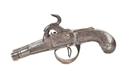 Lot 839 - A Double Barrel Percussion pocket pistol