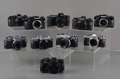 Lot 2 - A Group of Olympus OM Cameras