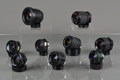 Lot 6 - A Group of OM mount Lenses