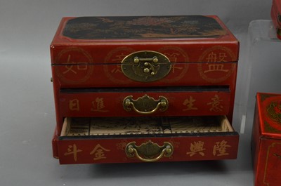 Lot 78 - A collection of 20th century Oriental boxes