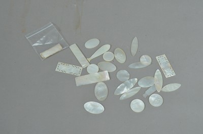 Lot 80 - A collection of Chinese mother of pearl gaming tokens