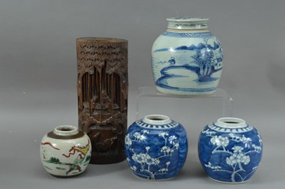 Lot 86 - A Chinese ginger jar and cover