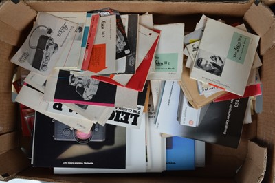 Lot 153 - A Tray of Leica manuals and Brochures