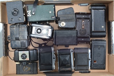Lot 283 - A Tray of Folding and Box Cameras
