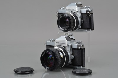 Lot 385 - Two Nikon Nikkormat SLR Cameras