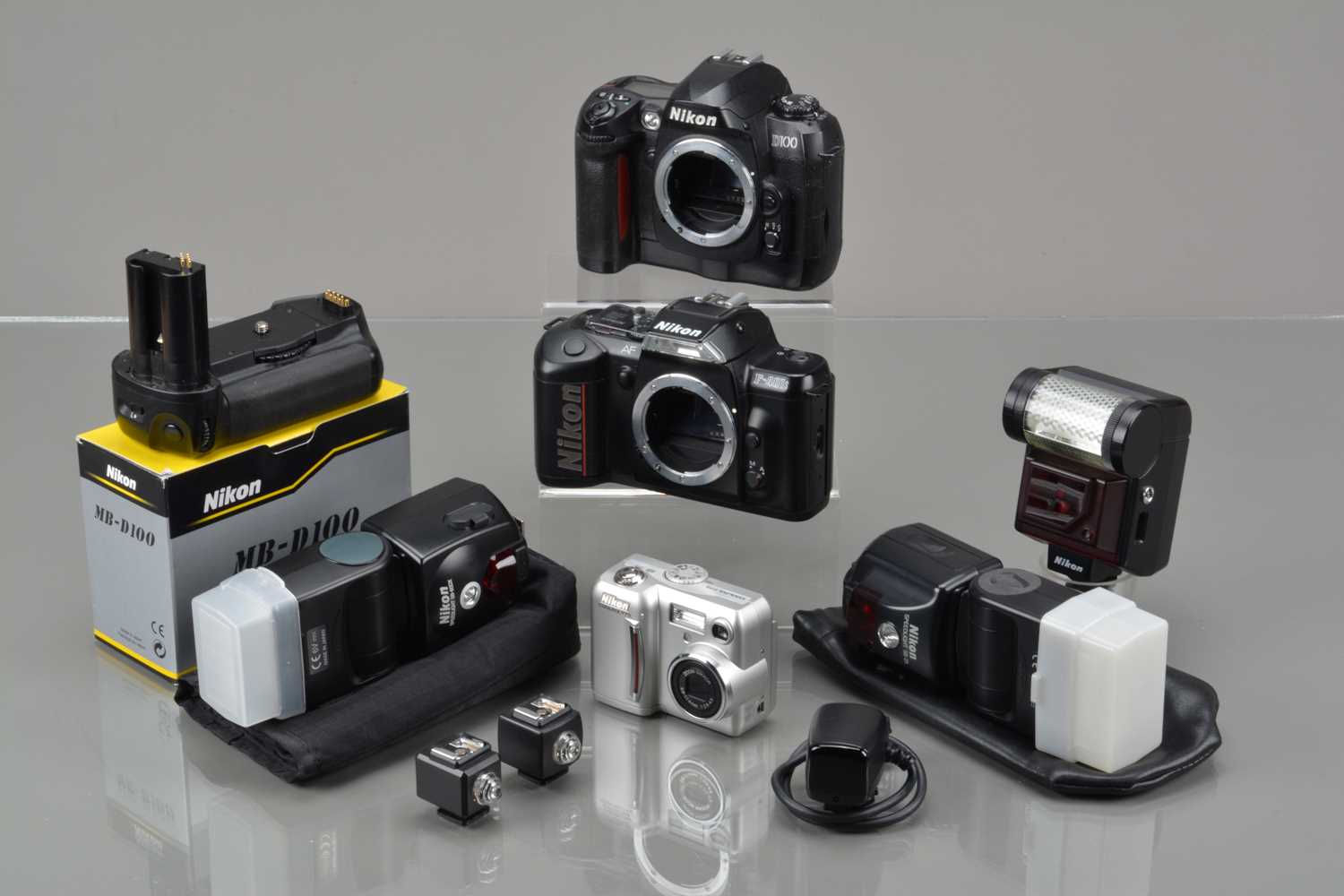 Lot 445 - Two Nikon Camera Bodies and Nikon Accessories