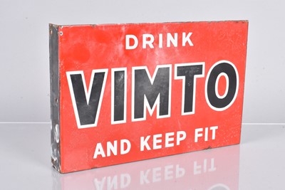 Lot 32 - A 'Drink Vimto And Keep Fit' enamel advertising sign