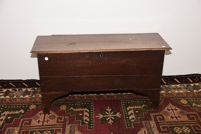 Lot 10 - A 18th century and later oak coffer