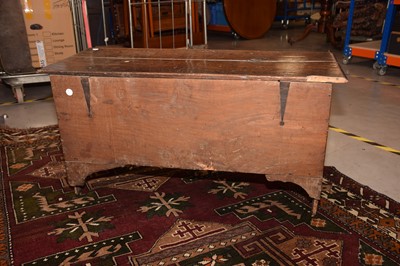 Lot 10 - A 18th century and later oak coffer