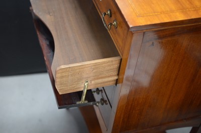 Lot 15 - An Edwardian mahogany and inlaid sheet music cabinet