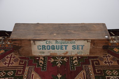 Lot 21 - A vintage Jacques Croquet set