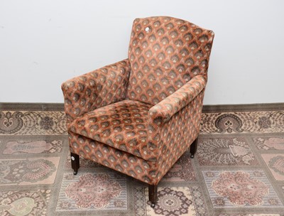 Lot 48 - A Parker Knoll Art Deco style nicely upholstered armchair