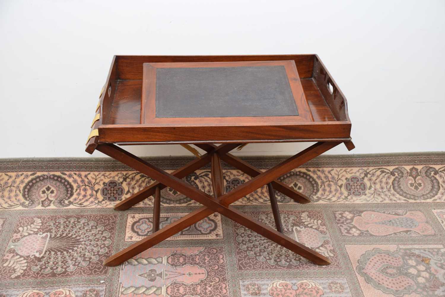 Lot 56 - A Victorian mahogany butler's tray