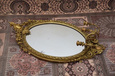 Lot 63 - A 19th century gilt wall mirror