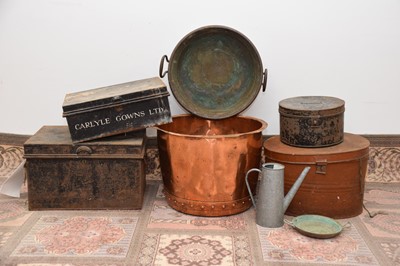 Lot 70 - A collection of Victorian and later metal items and other items
