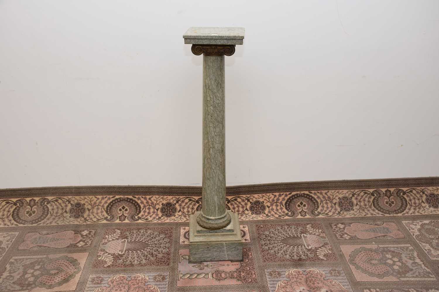 Lot 84 - A Victorian marble column plant stand