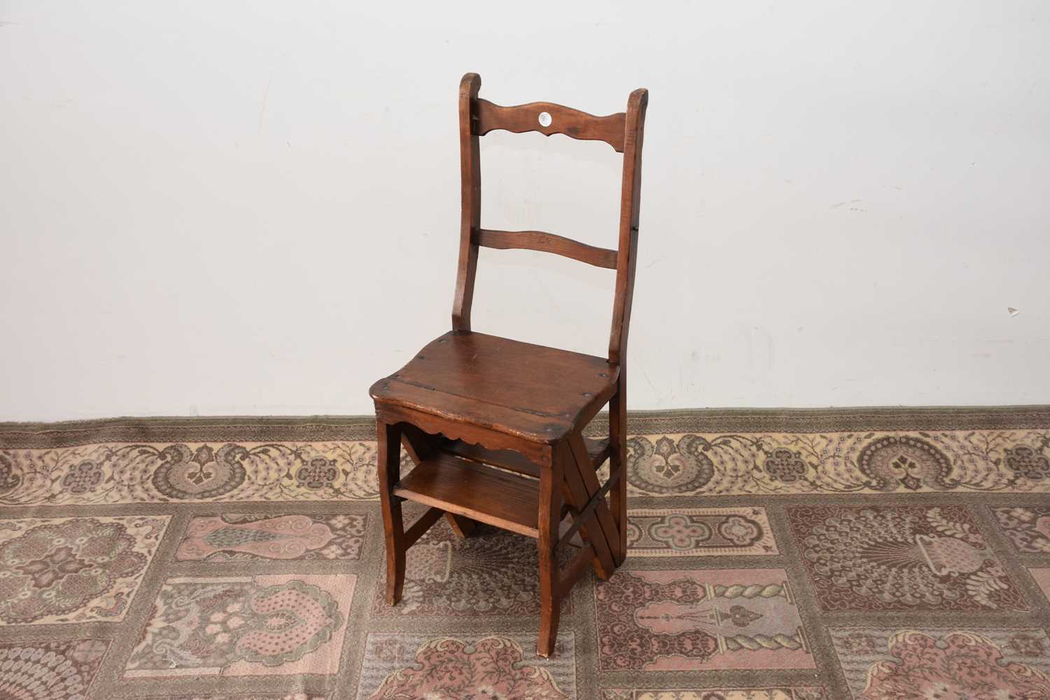 Lot 96 - A Victorian metamorphic library chair
