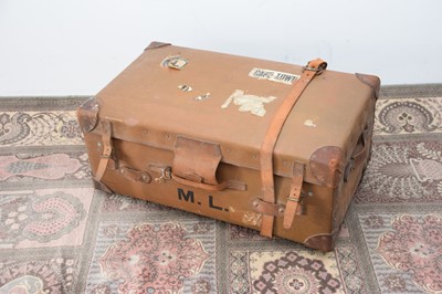 Lot 97 - A vintage steamer travel trunk