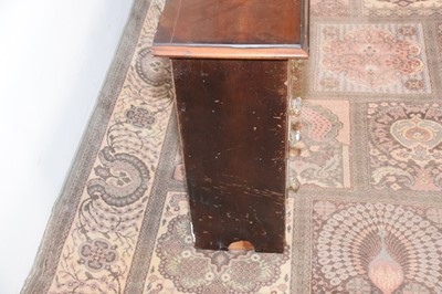 Lot 99 - A Victorian period mahogany apothecary drawer unit, 246cm wide and 64cm high, with multiple drawers, most with glass applied sign and glass knobs, AF