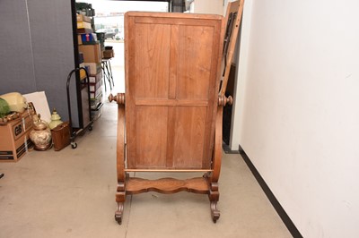 Lot 102 - A Victorian mahogany cheval mirror