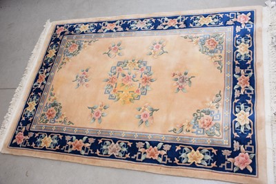 Lot 108 - A Chinese "Imperial Pagoda" handwoven wool rug
