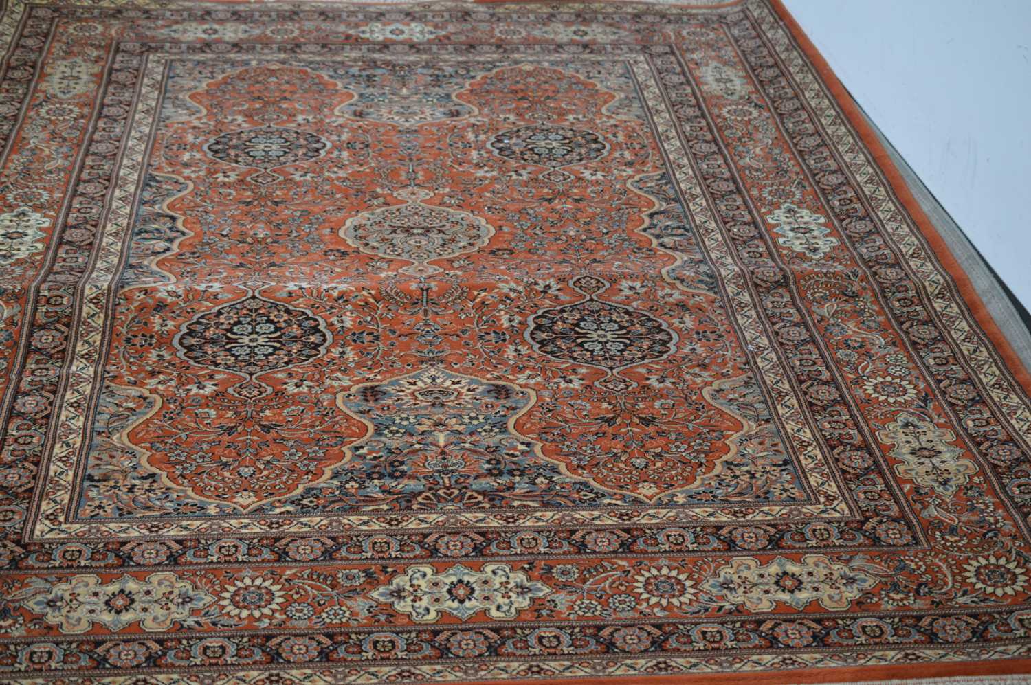 Lot 109 - A very large modern Heriz style woven wool carpet